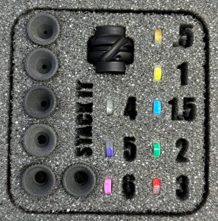 SPECIALTY ARCHERY DELUXE STACK IT PEEP KIT contains all apertures + clarifiers + 3 verifiers