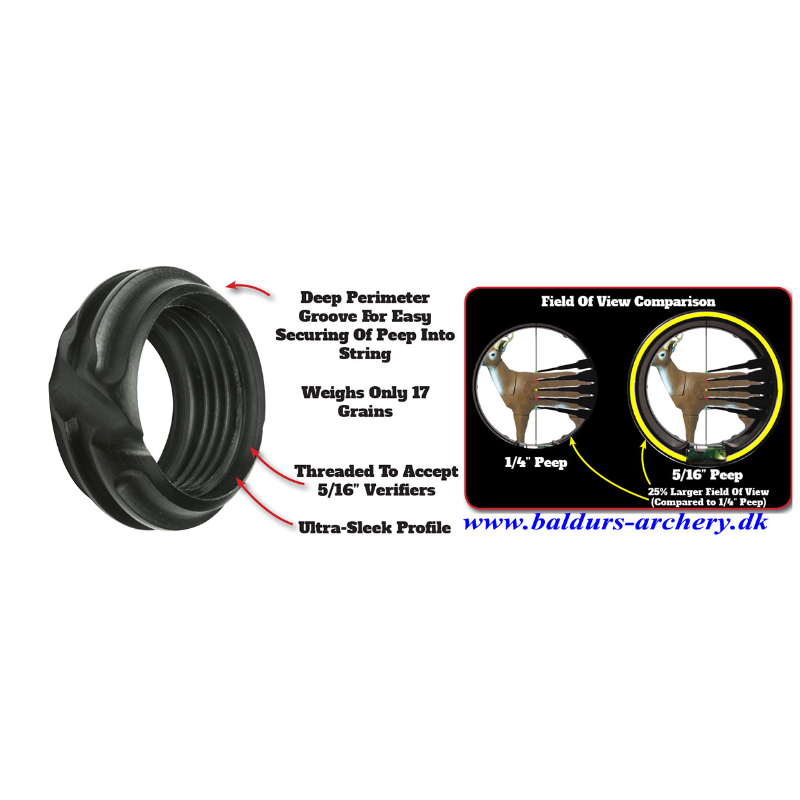 SPECIALTY ARCHERY PEEP SUPER 37 BLACK 5/16"